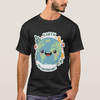 Love Our Planet Earth Sticker man T-shirt