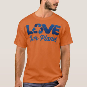 Love Our Planet Reuse Recyclen in Navy Blue T-shirt
