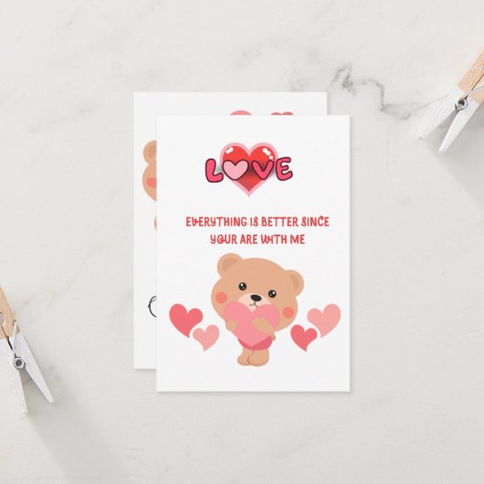 Love our story card kaart (Voorkant / Achterkant in situ)