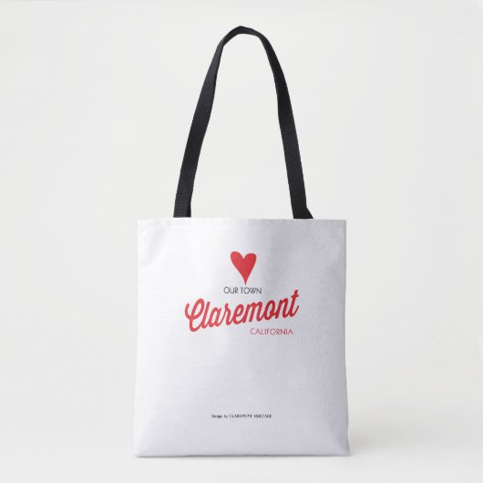 Love Our Town Claremont CA - Canvas tas (Voorkant)