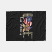 Love Our Veterans Day Trotse Amerikaanse militaire Fleece Deken (Voorkant (Horizontaal))