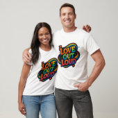 Love Out Loud – Bright Rainbow Pride Lettering T-shirt (Unisex)