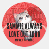 Love Out Loud - Nog meer harten - Ronde Sticker (Voorkant)