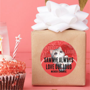 Love Out Loud - Nog meer harten - Ronde Sticker