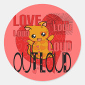 Love Out Loud Ronde Sticker (Voorkant)