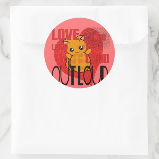 Love Out Loud Ronde Sticker (Tas)