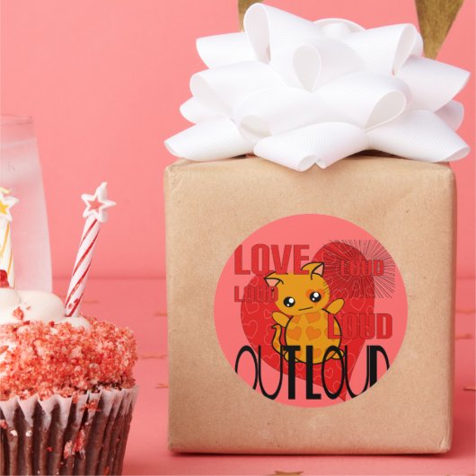 Love Out Loud Ronde Sticker (Feest)