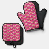 LOVE Oven Mitt & Pot Holder Set (Voorkant / Achterkant)