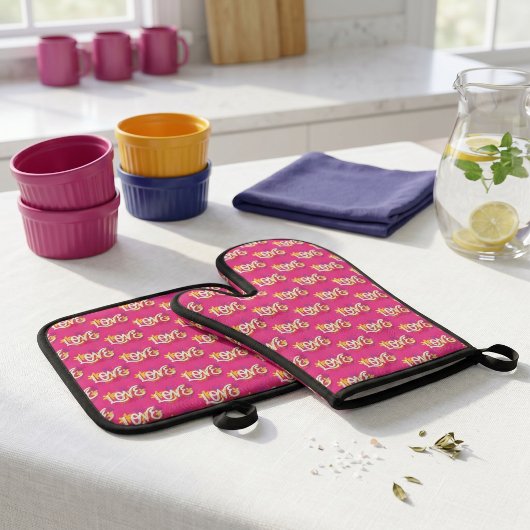 LOVE Ovenwant en pannenlap Set