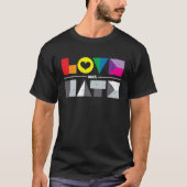 Love Over Hate, LGBT, Geometric Rainbow, Equality T-shirt (Voorkant)