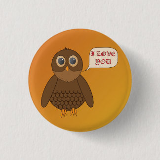 Love Owl Ronde Button 3,2 Cm