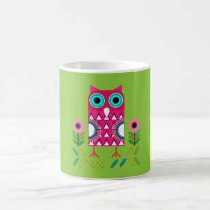 Love Owls - Owl Collector - Scandinavian Folk Art Koffiemok