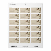 Love Owls Wedding Adresetiketten Etiket (Full Sheet)