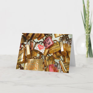 Love Padlock Valentijnsdag Kaart