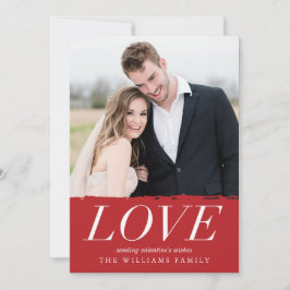 Love Painted Modern Photo Valentijnsdag Card Feestdagenkaart