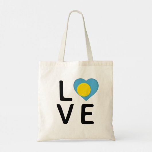 Love - Palau Flag Tote Bag (Achterkant)