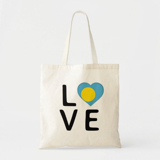 Love - Palau Flag Tote Bag (Voorkant)
