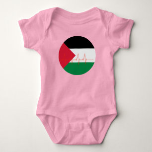 Love Palestine Heart Pulse فلسطي ن   Vrij Palestin Romper