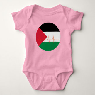 Love Palestine Heart Pulse فلسطي ن | Vrij Palestin Romper