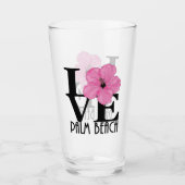 LOVE Palm Beach Roze Glas (Voorkant)