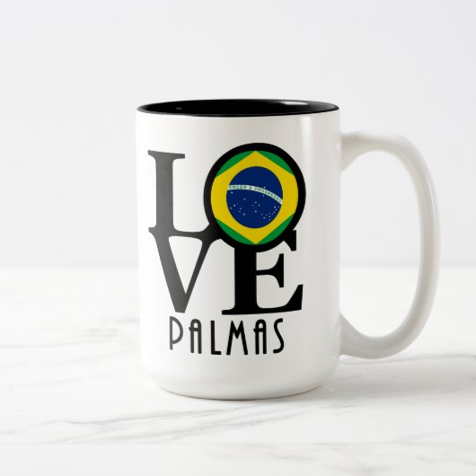 LOVE Palmas 15 oz Tweekleurige Koffiemok (Rechts)