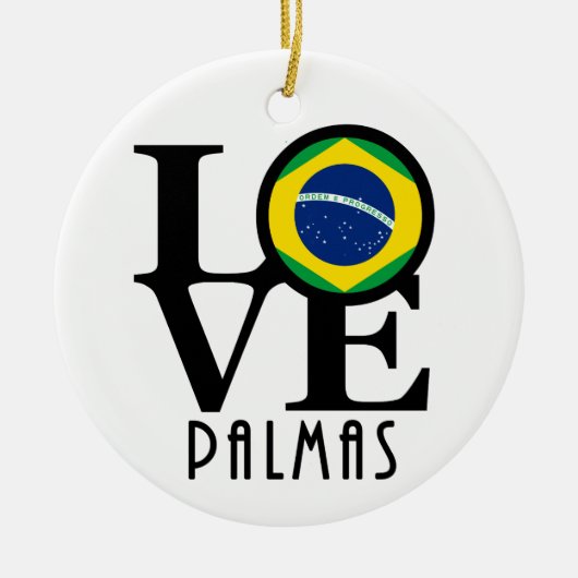 LOVE Palmas Keramisch Ornament (Voorkant)
