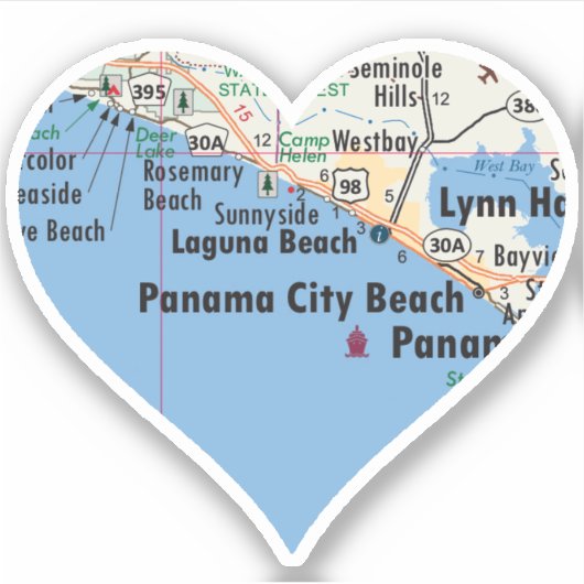 Love Panama City Beach FL Sticker (Voorkant)