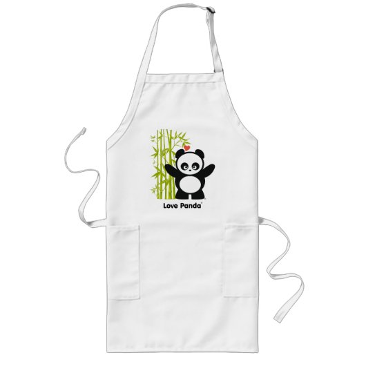 Love Panda® Apron Lang Schort (Voorkant)