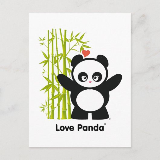 Love Panda® Briefkaart (Voorkant)