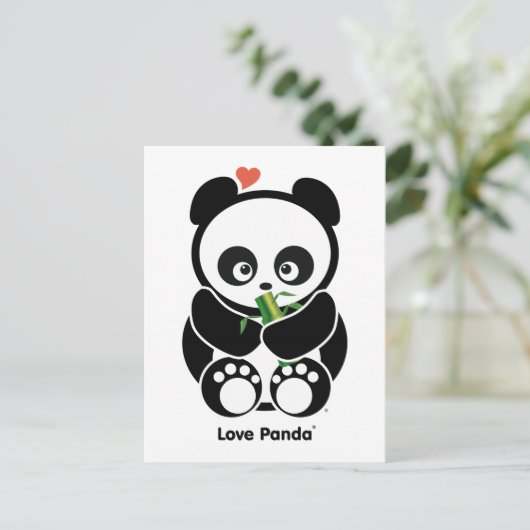 Love Panda® Briefkaart (Staand voorkant)