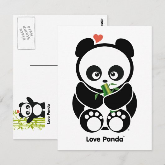 Love Panda® Briefkaart (Voorkant / Achterkant)
