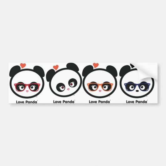 Love Panda® Bumpersticker (Voorkant)