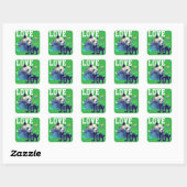LOVE × PANDA - Custom Vierkante Sticker (Vel)