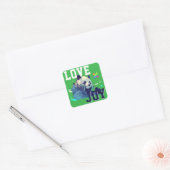 LOVE × PANDA - Custom Vierkante Sticker (Envelop)