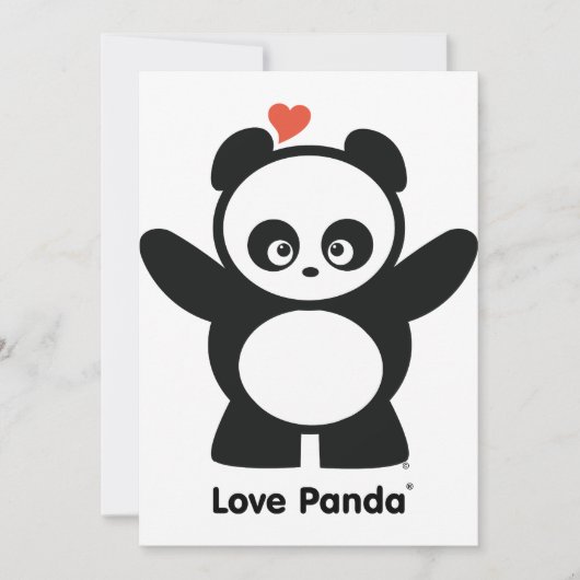 Love Panda® Invitation Kaart (Voorkant)
