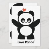 Love Panda® Invitation Kaart (Voorkant / Achterkant)