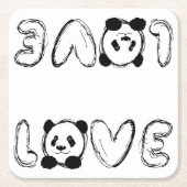 Love Panda Kartonnen Onderzetters (Voorkant)