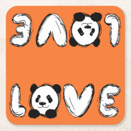 Love Panda Kartonnen Onderzetters