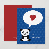 Love Panda Kinder Valentijn Kaart (Voorkant / Achterkant)