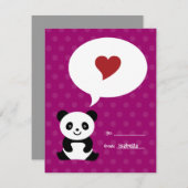 Love Panda Kinder Valentijn Kaart (Voorkant / Achterkant)