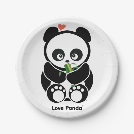 Love Panda® Papieren Bordje (Voorkant)