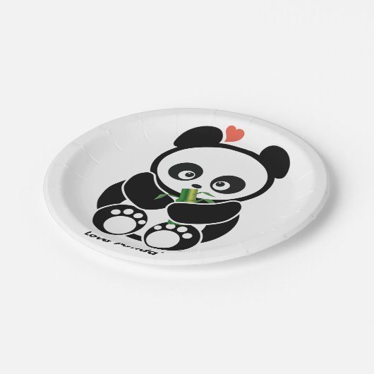 Love Panda® Papieren Bordje (Gekanteld)