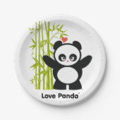 Love Panda® Papieren Bordje (Voorkant)