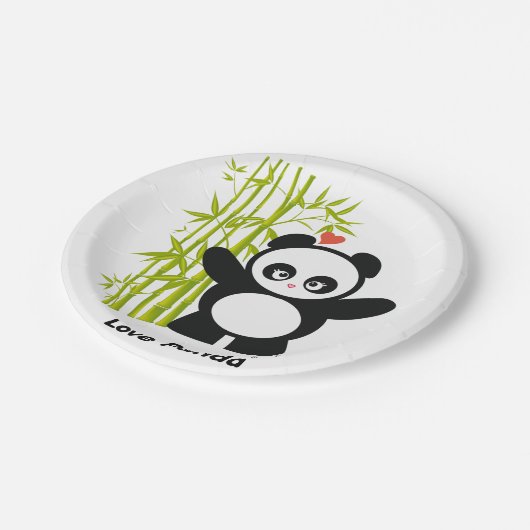 Love Panda® Papieren Bordje (Gekanteld)