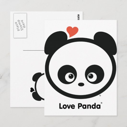 Love Panda® Post Card Briefkaart (Voorkant / Achterkant)