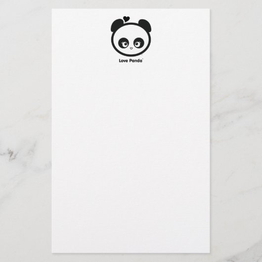 Love Panda® Stationery Briefpapier (Voorkant)