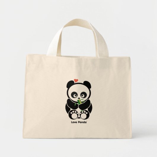 Love Panda® Tiny Canvas tas (Voorkant)