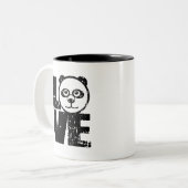 Love Panda Tweekleurige Koffiemok (Voorkant links)