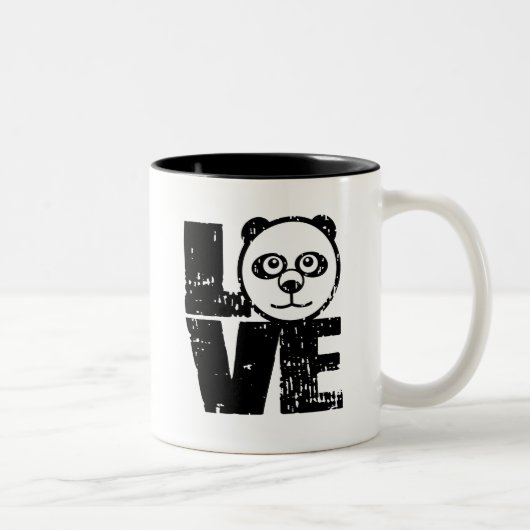 Love Panda Tweekleurige Koffiemok (Rechts)