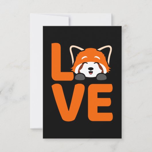 Love Pandas Cute Pet Animal Red Panda Lover Graphi RSVP Kaartje (Voorkant)